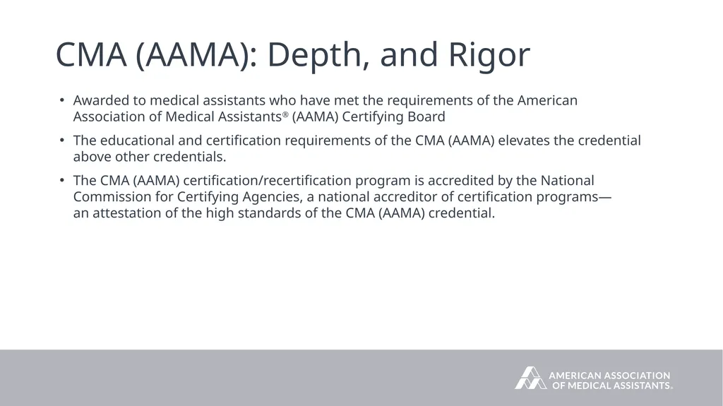 Why Hire a Credentialed Medical Assistant? © 2024 - slide 7 of 10