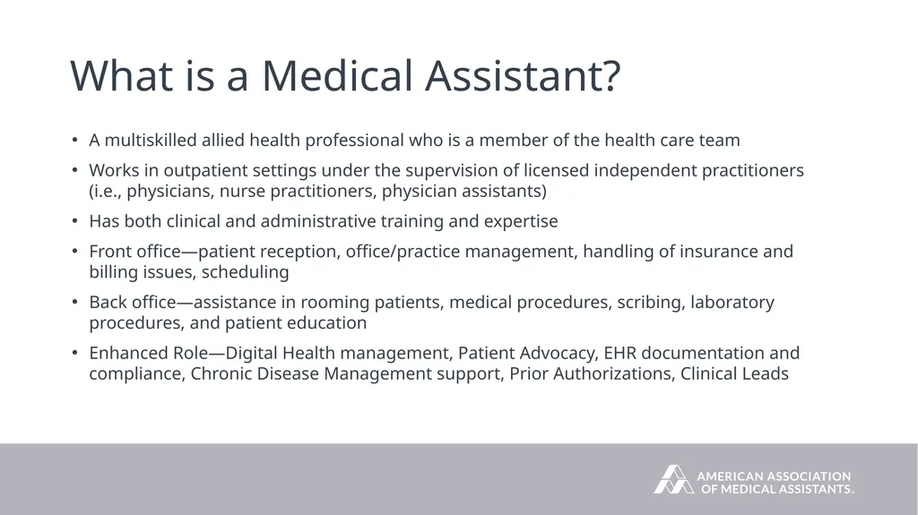 Why Hire a Credentialed Medical Assistant? © 2024 - slide 2 of 10
