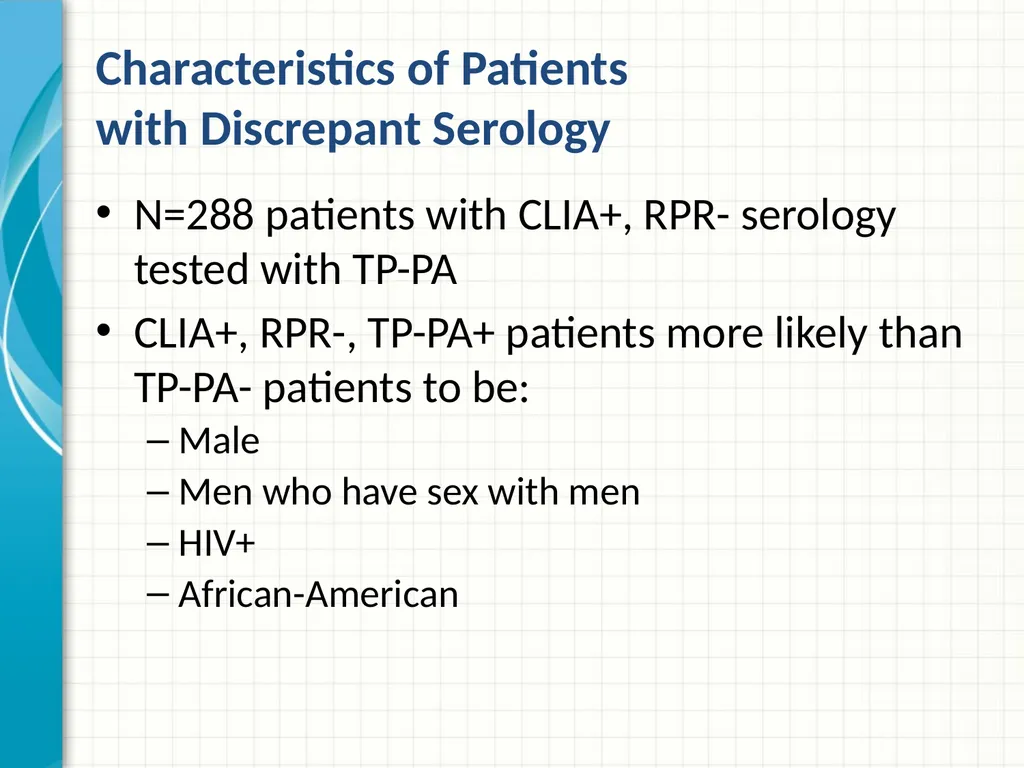 Part 2 Syphilis Testing: Selection and - slide 37 of 56