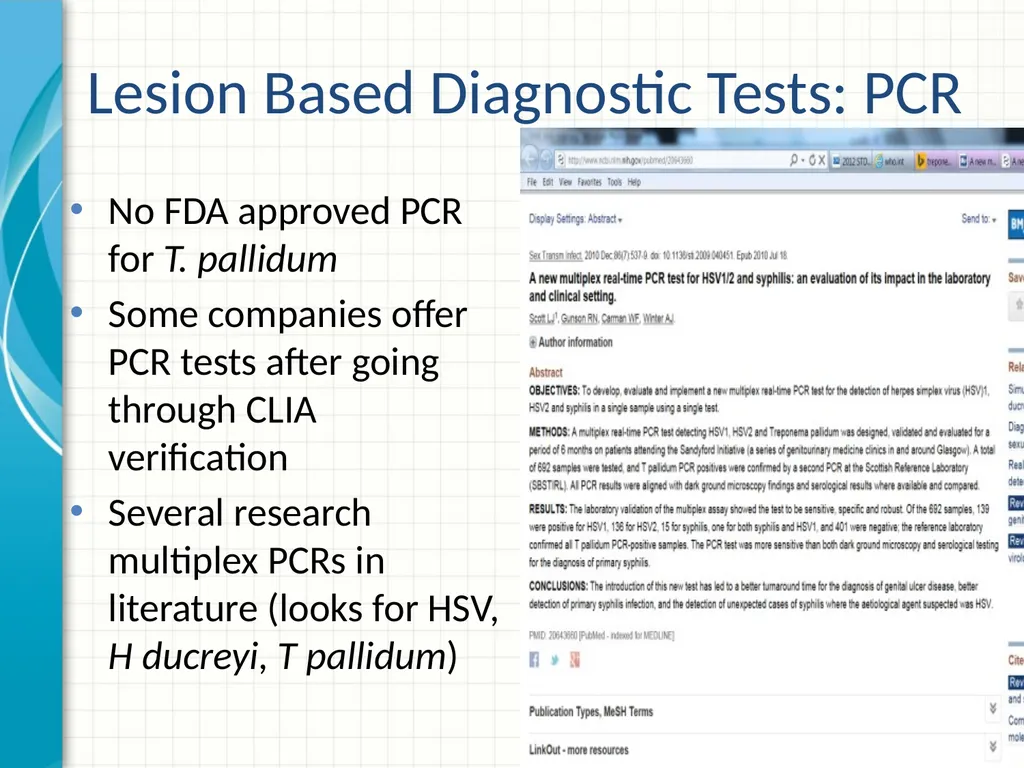 Part 2 Syphilis Testing: Selection and - slide 17 of 56