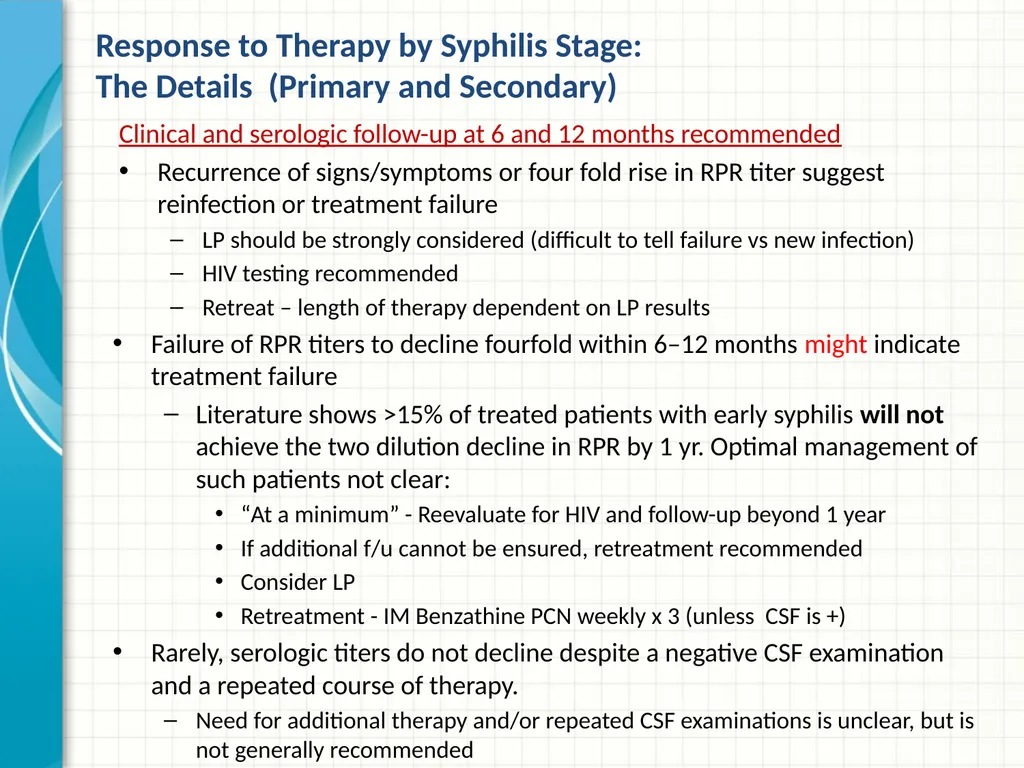 Part 2 Syphilis Testing: Selection and - slide 47 of 56