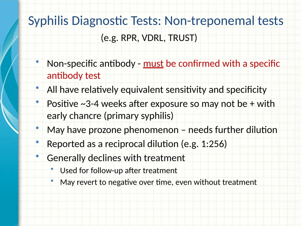 Part 2 Syphilis Testing: Selection and - slide 19 of 56