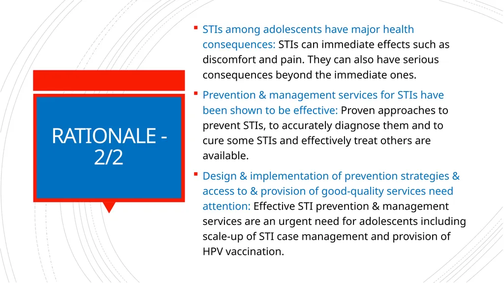 SEXUALLY TRANSMITTED INFECTIONS (STIs) PREVENTION - slide 4 of 9