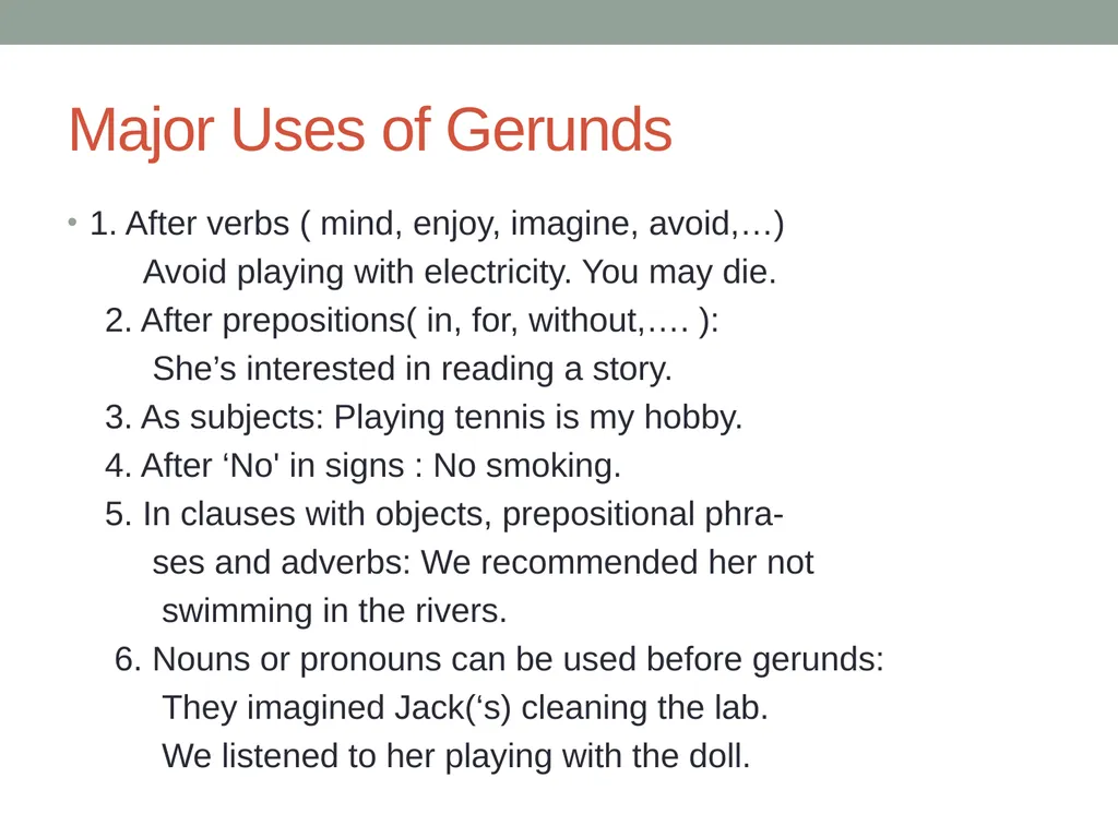 Infinitives & Gerunds Infinitives can be defined - slide 4 of 15