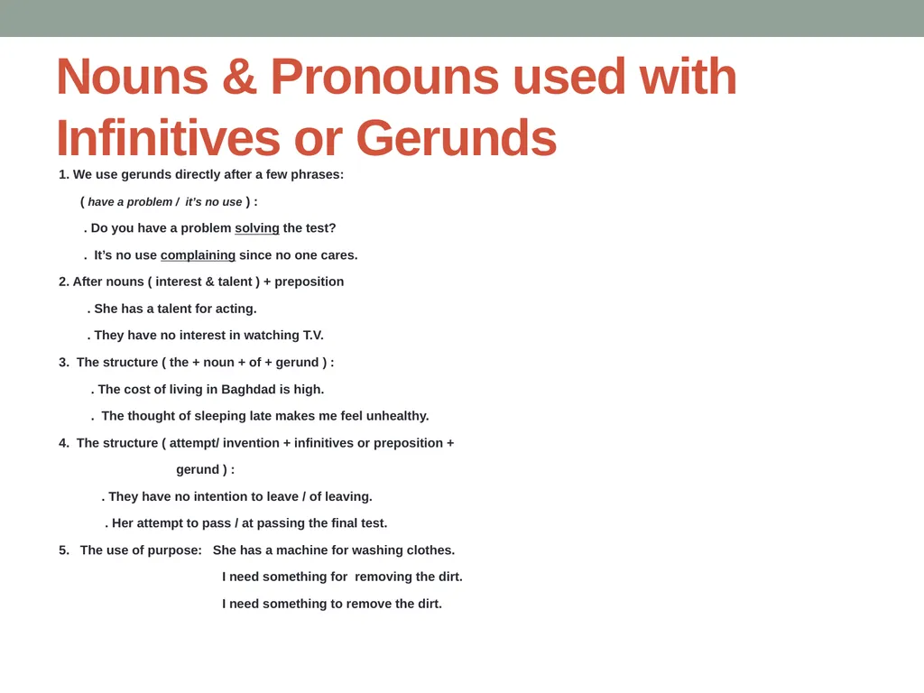 Infinitives & Gerunds Infinitives can be defined - slide 15 of 15