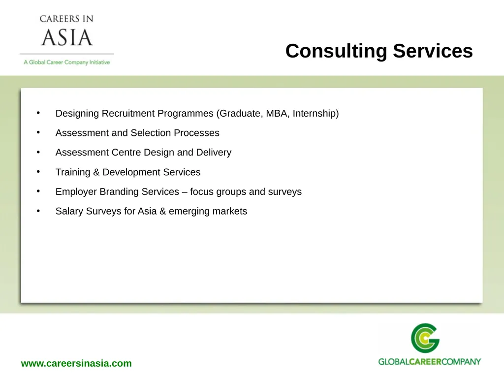 Recruitment Services Why Global Career Company - slide 20 of 20