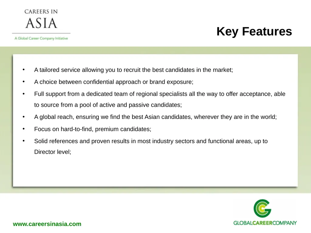 Recruitment Services Why Global Career Company - slide 13 of 20