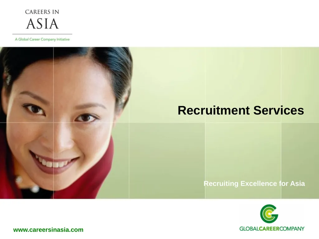 Recruitment Services Why Global Career Company - slide 1 of 20