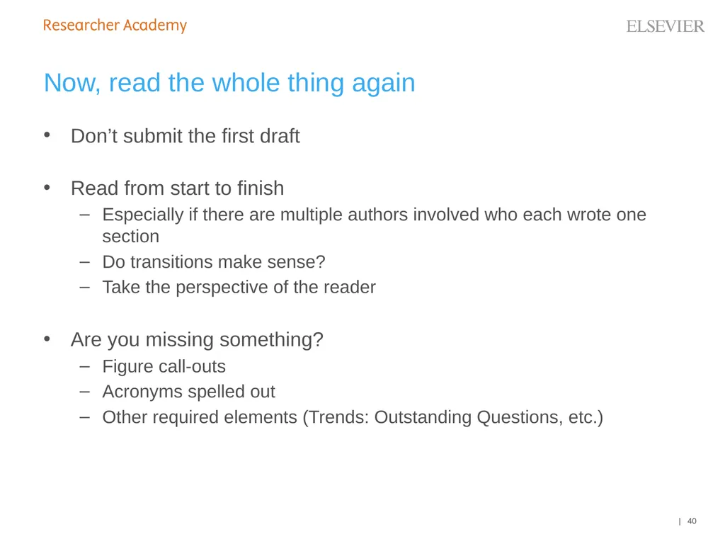 An Editor’s Guide to Writing a Review 27 June 2019 - slide 40 of 53