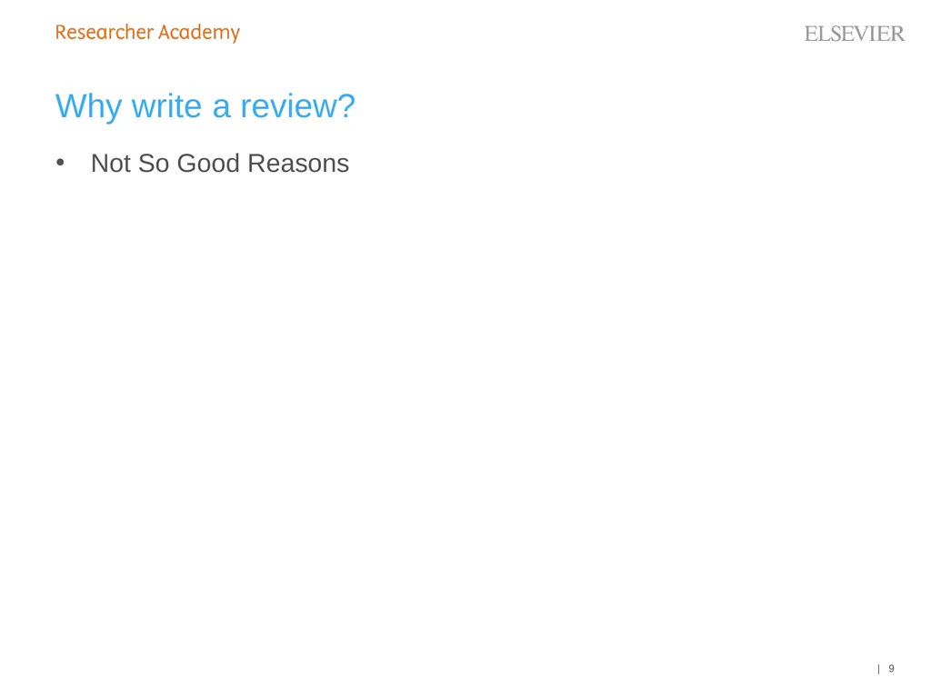 An Editor’s Guide to Writing a Review 27 June 2019 - slide 9 of 53