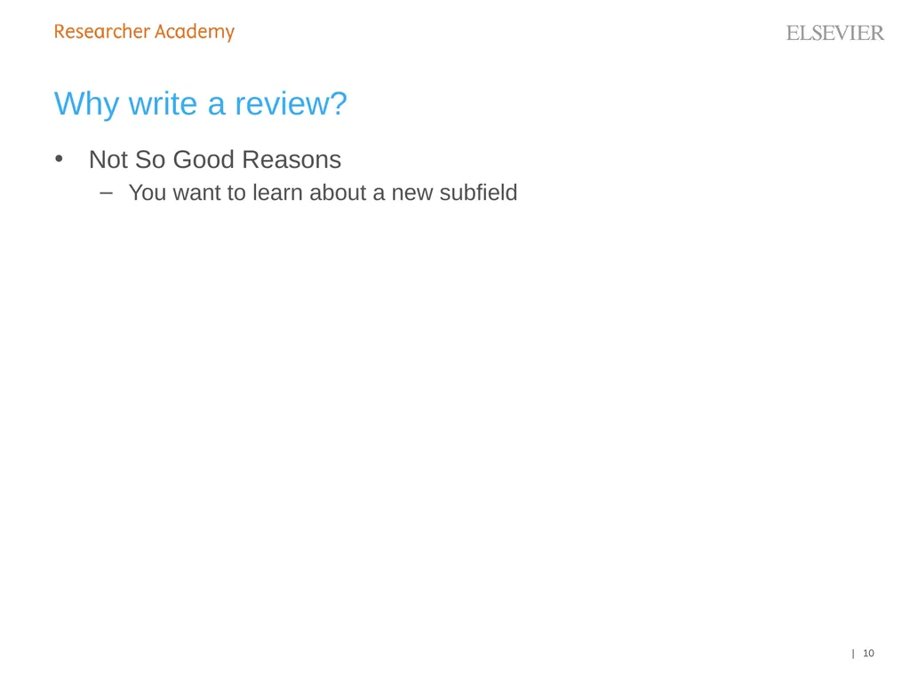 An Editor’s Guide to Writing a Review 27 June 2019 - slide 10 of 53
