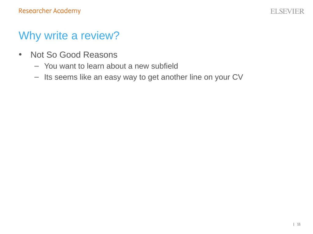 An Editor’s Guide to Writing a Review 27 June 2019 - slide 11 of 53