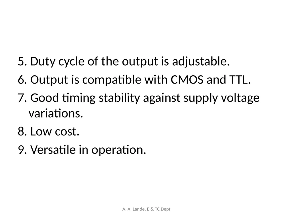 ANALOG CIRCUITS A. A. Lande, E & TC Dept Course - slide 68 of 96