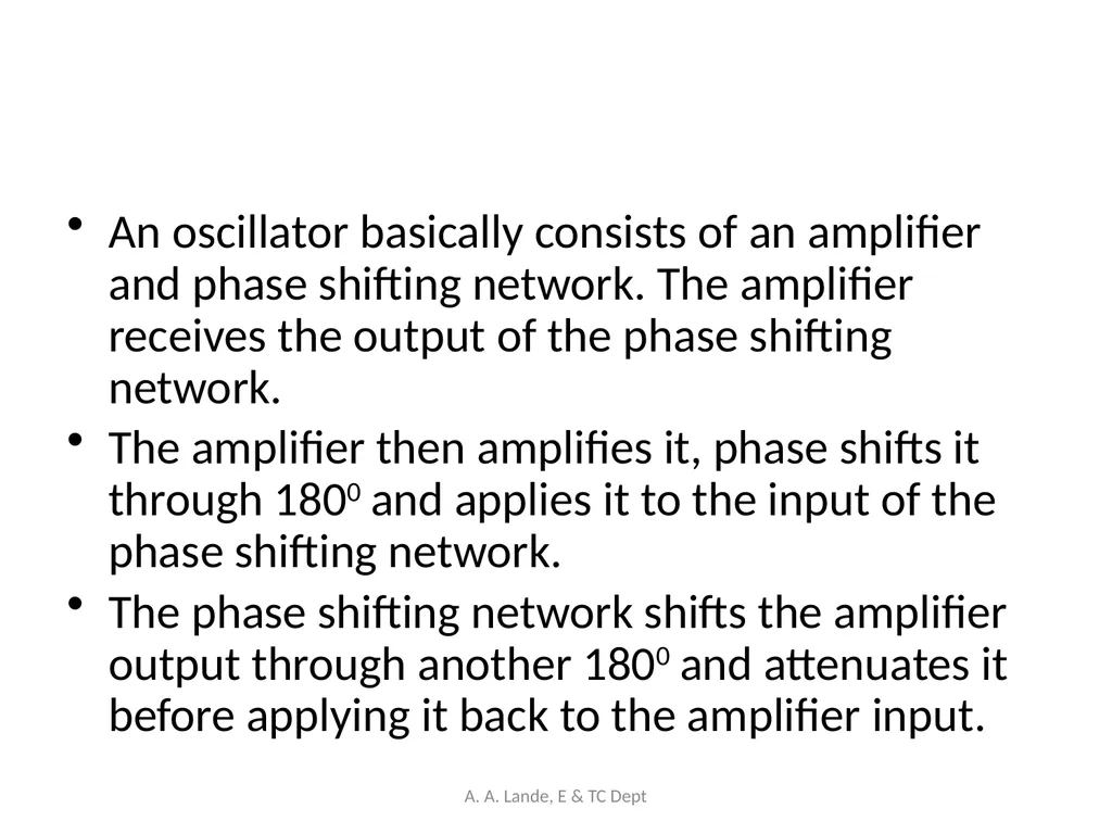 ANALOG CIRCUITS A. A. Lande, E & TC Dept Course - slide 90 of 96