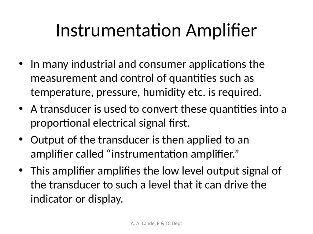 ANALOG CIRCUITS A. A. Lande, E & TC Dept Course - slide 53 of 96