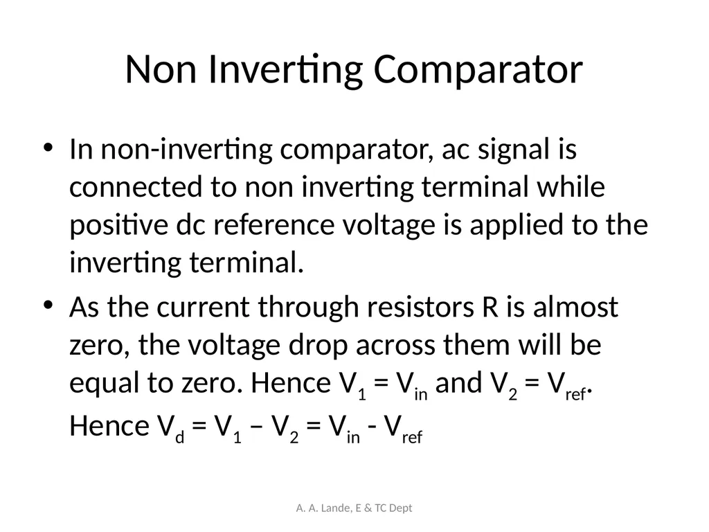 ANALOG CIRCUITS A. A. Lande, E & TC Dept Course - slide 60 of 96