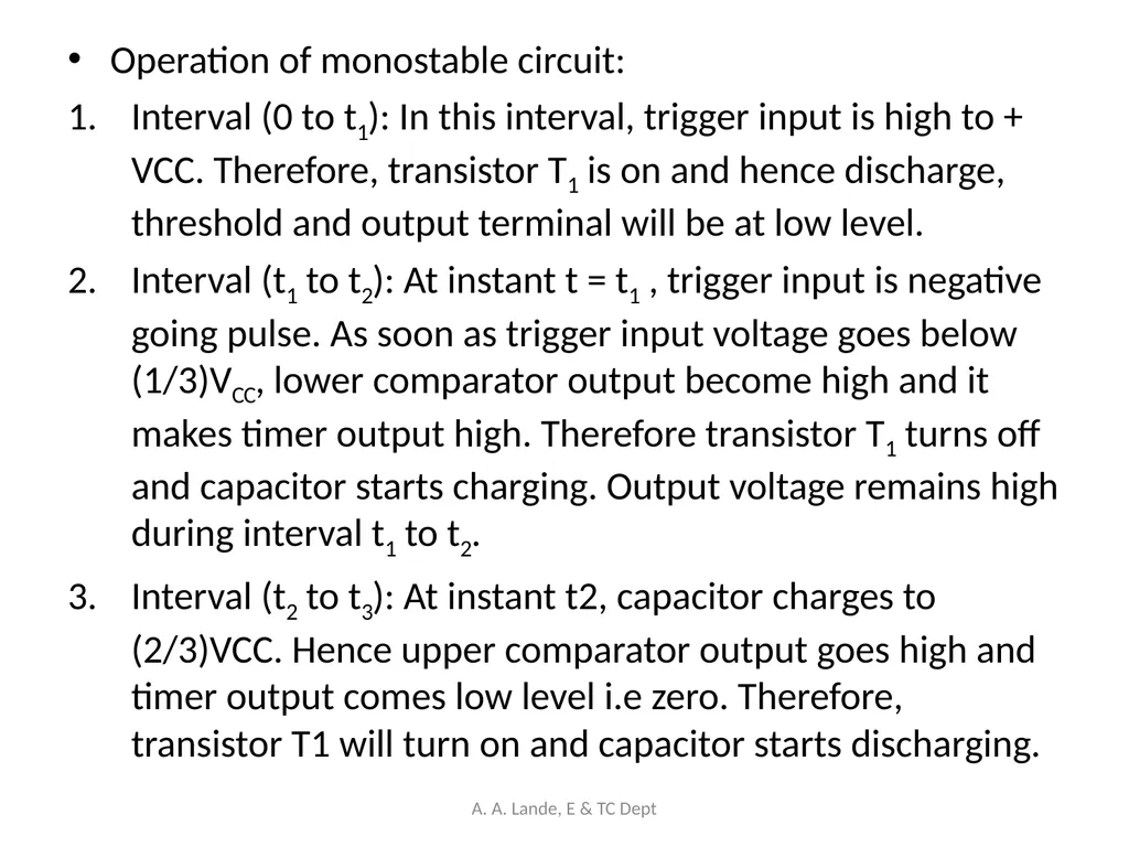 ANALOG CIRCUITS A. A. Lande, E & TC Dept Course - slide 80 of 96