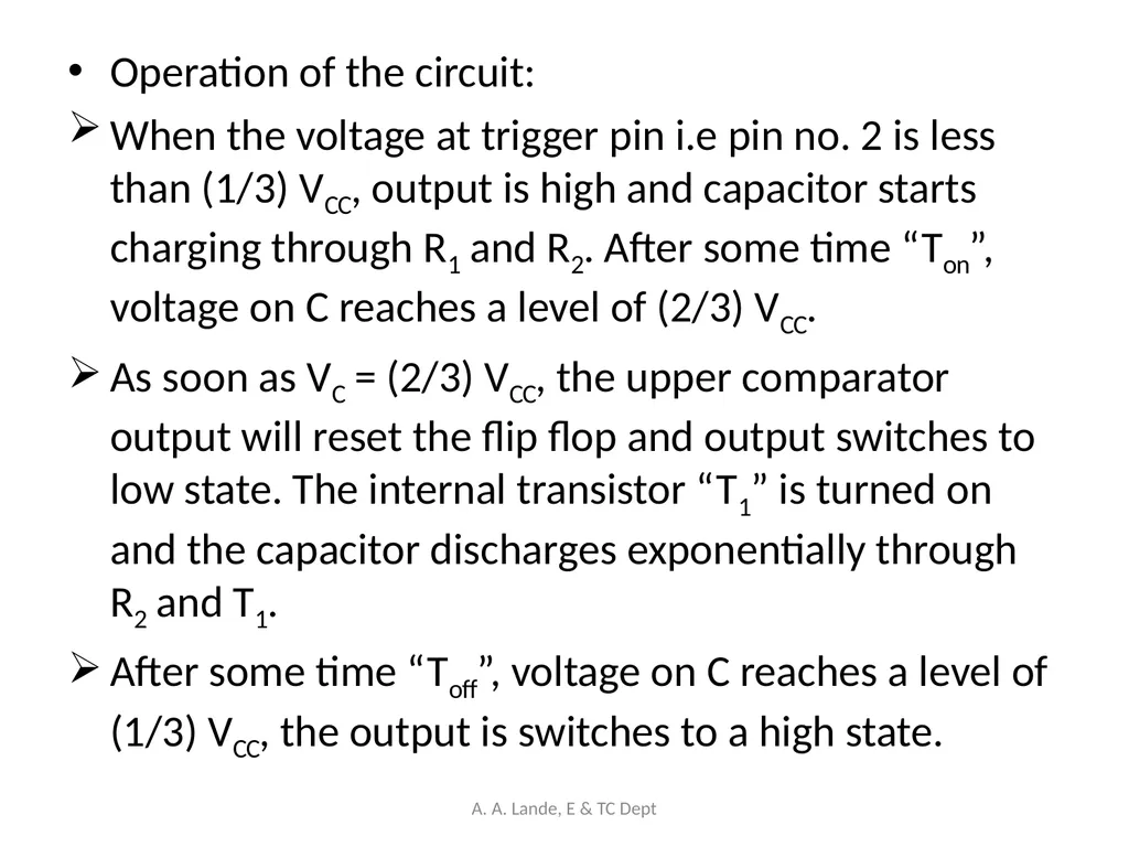 ANALOG CIRCUITS A. A. Lande, E & TC Dept Course - slide 76 of 96