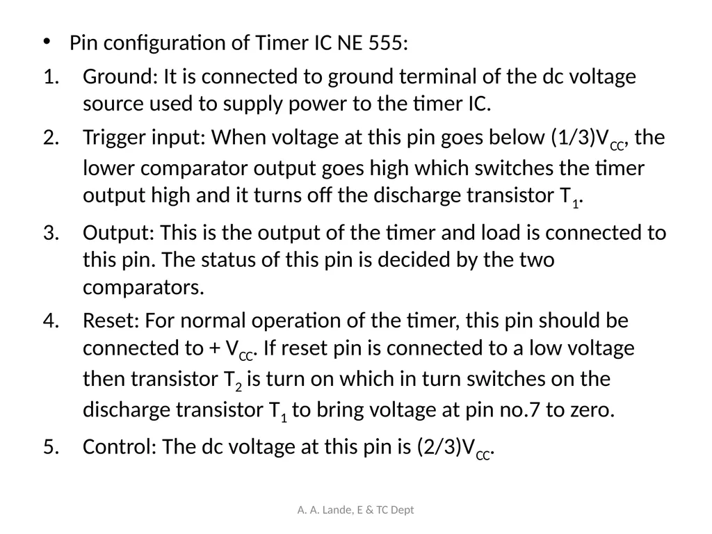 ANALOG CIRCUITS A. A. Lande, E & TC Dept Course - slide 71 of 96