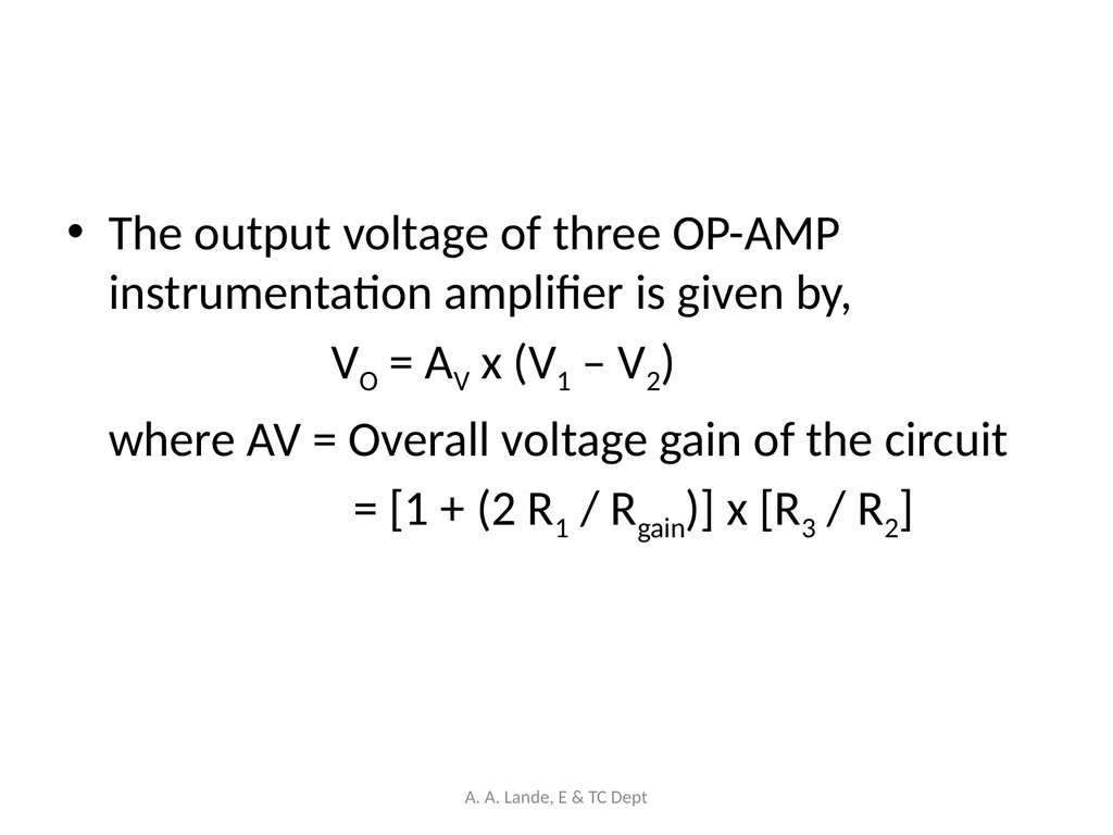 ANALOG CIRCUITS A. A. Lande, E & TC Dept Course - slide 58 of 96