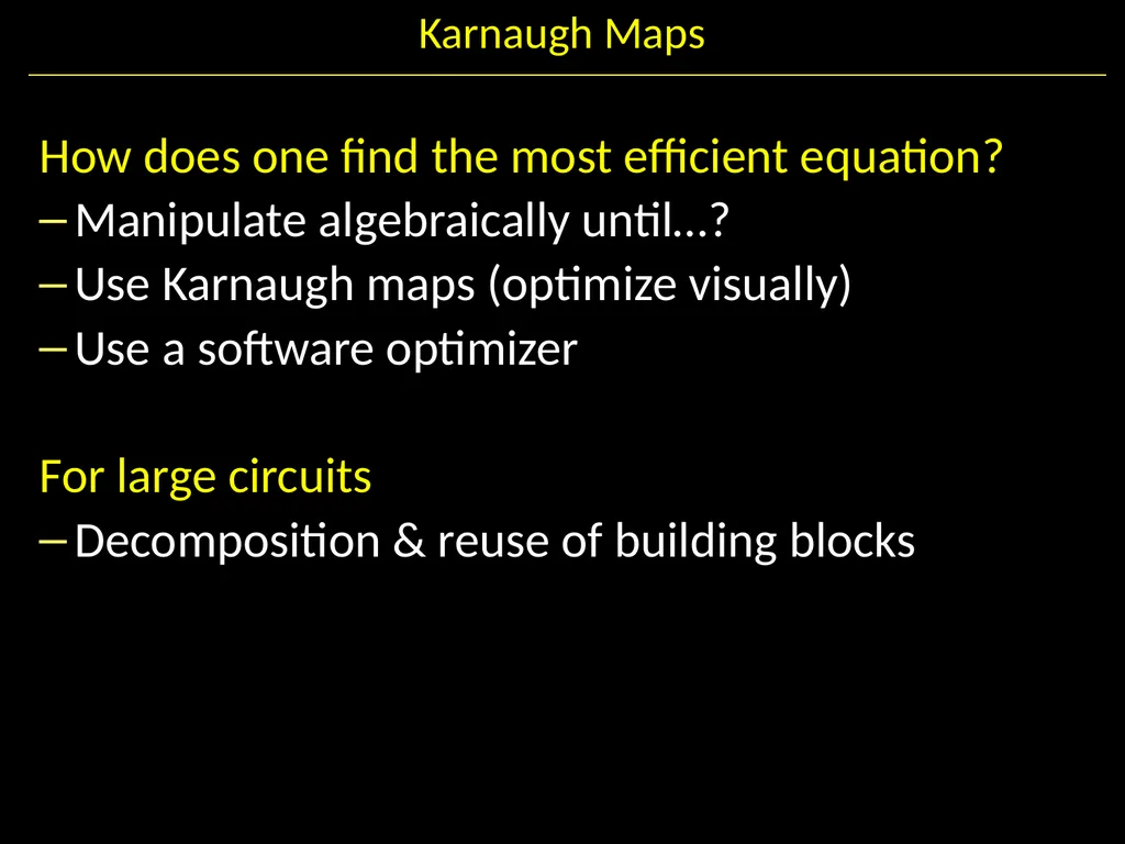 Gates and Logic: From switches to Transistors, - slide 28 of 48