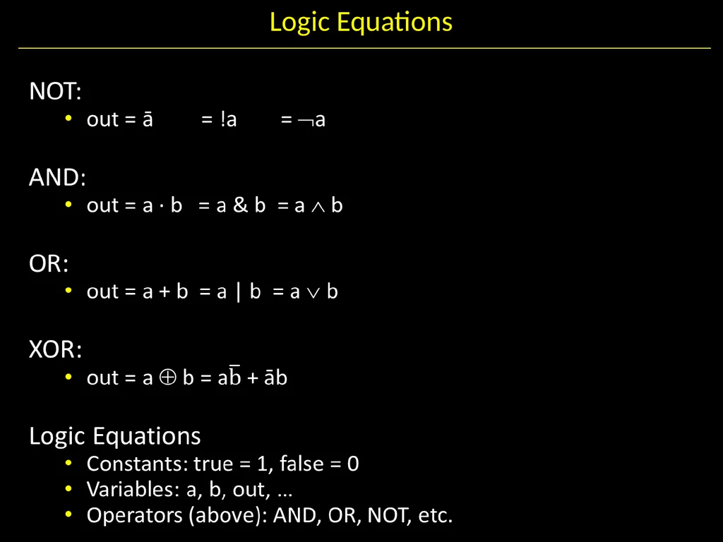 Gates and Logic: From switches to Transistors, - slide 18 of 48