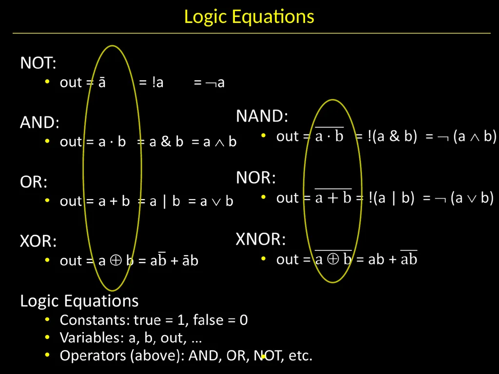 Gates and Logic: From switches to Transistors, - slide 19 of 48