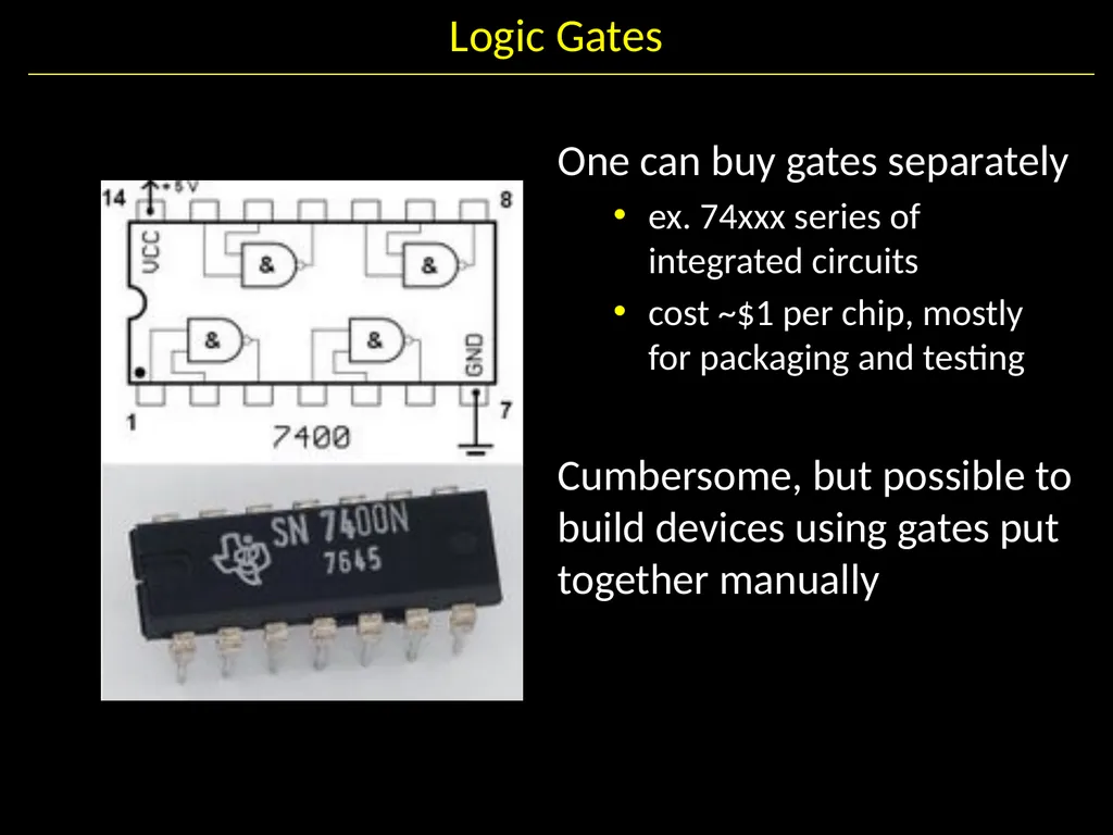Gates and Logic: From switches to Transistors, - slide 45 of 48