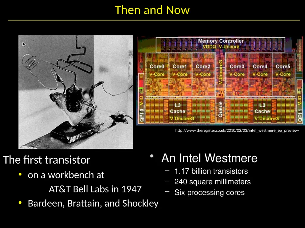 Gates and Logic: From switches to Transistors, - slide 46 of 48