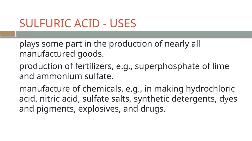 LECTURE 9 SULFUR AND SULFURIC ACID Ch 61 - slide 11 of 40