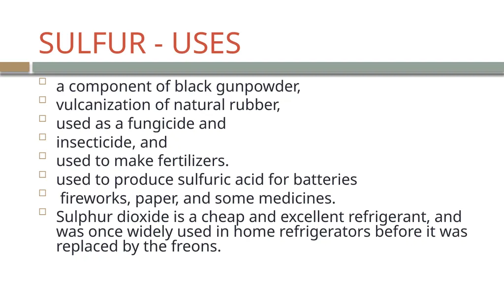 LECTURE 9 SULFUR AND SULFURIC ACID Ch 61 - slide 2 of 40