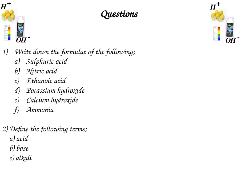 Learning Objectives: Know the formulae of common - slide 9 of 10