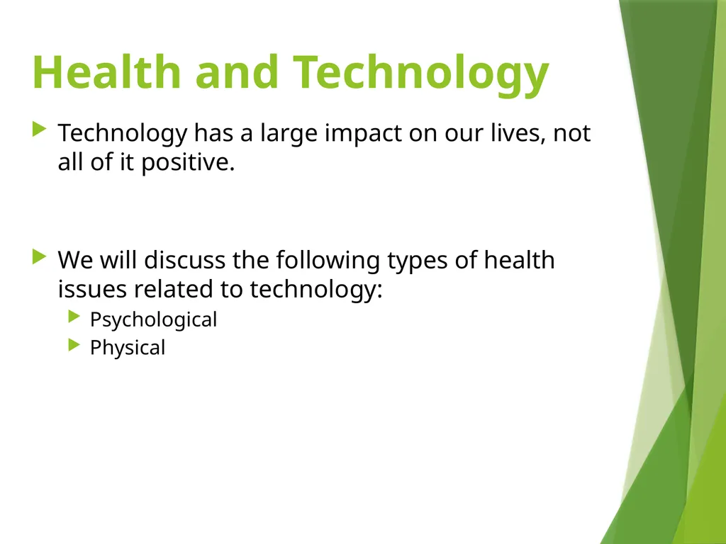 Health and Technology Lecture 11 – COMPSCI111/111G - slide 2 of 16