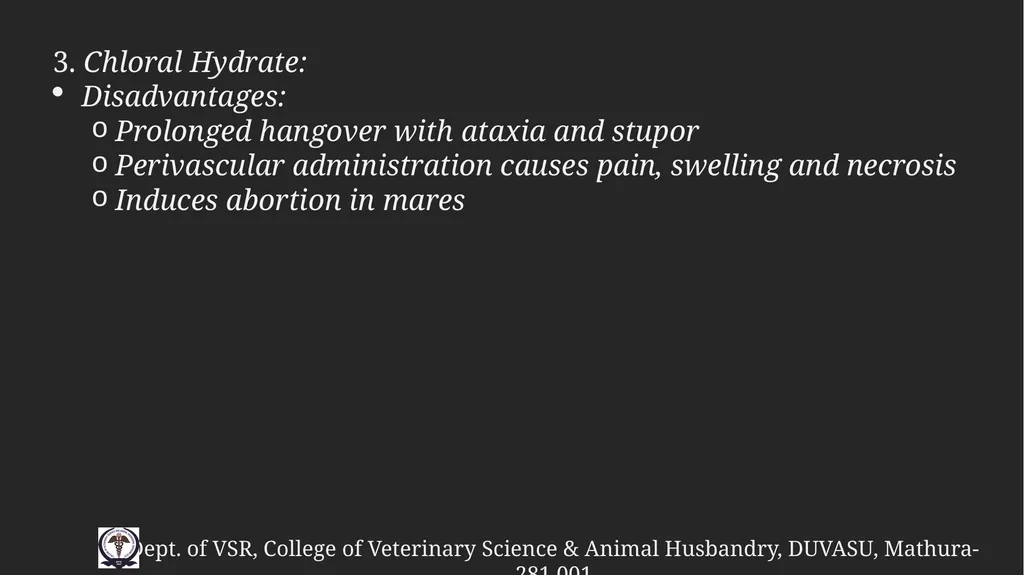 PreAnaesthetic medications Gulshan Kumar MVSc, PhD - slide 36 of 47