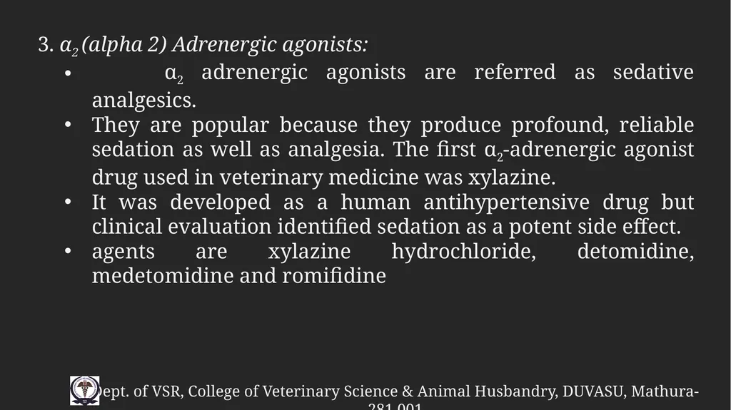 PreAnaesthetic medications Gulshan Kumar MVSc, PhD - slide 24 of 47