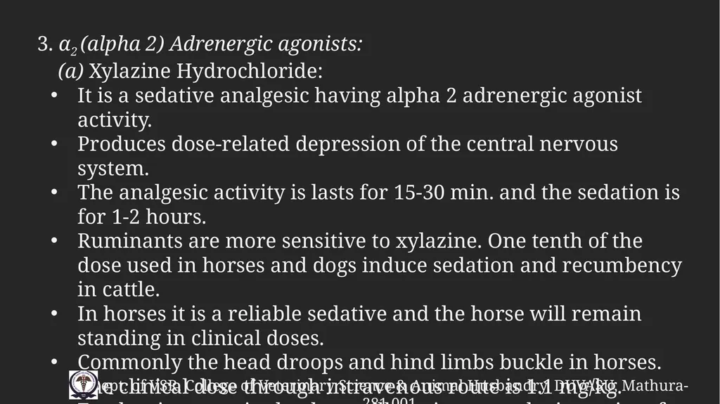 PreAnaesthetic medications Gulshan Kumar MVSc, PhD - slide 25 of 47
