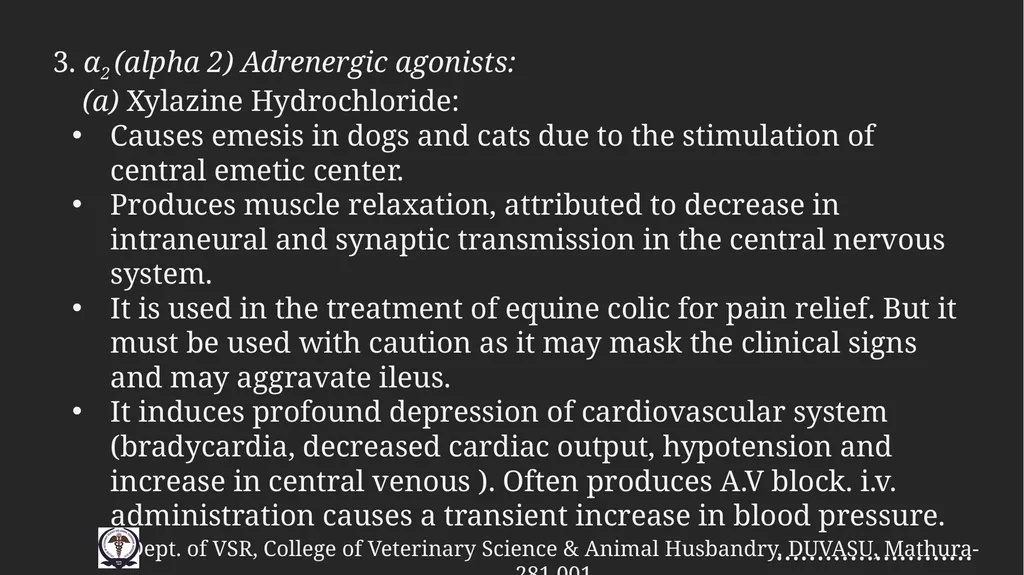 PreAnaesthetic medications Gulshan Kumar MVSc, PhD - slide 26 of 47