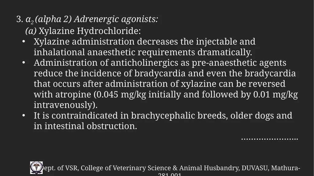 PreAnaesthetic medications Gulshan Kumar MVSc, PhD - slide 27 of 47