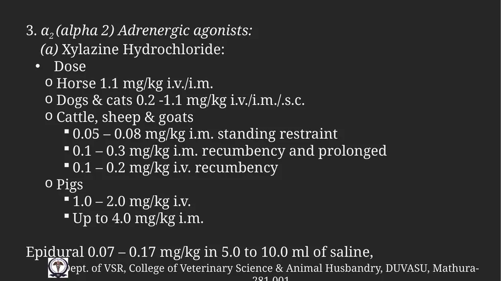 PreAnaesthetic medications Gulshan Kumar MVSc, PhD - slide 30 of 47