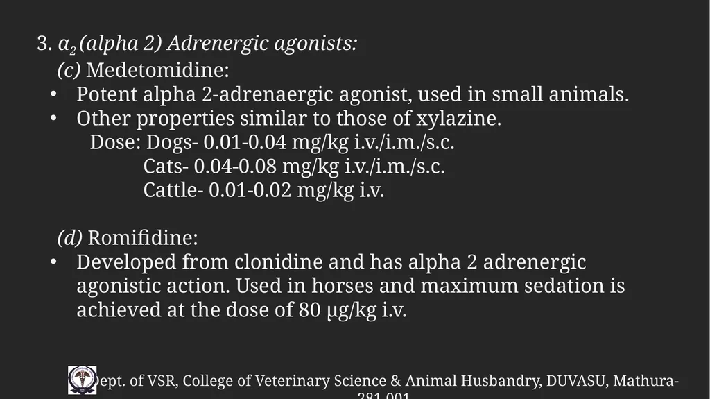 PreAnaesthetic medications Gulshan Kumar MVSc, PhD - slide 32 of 47
