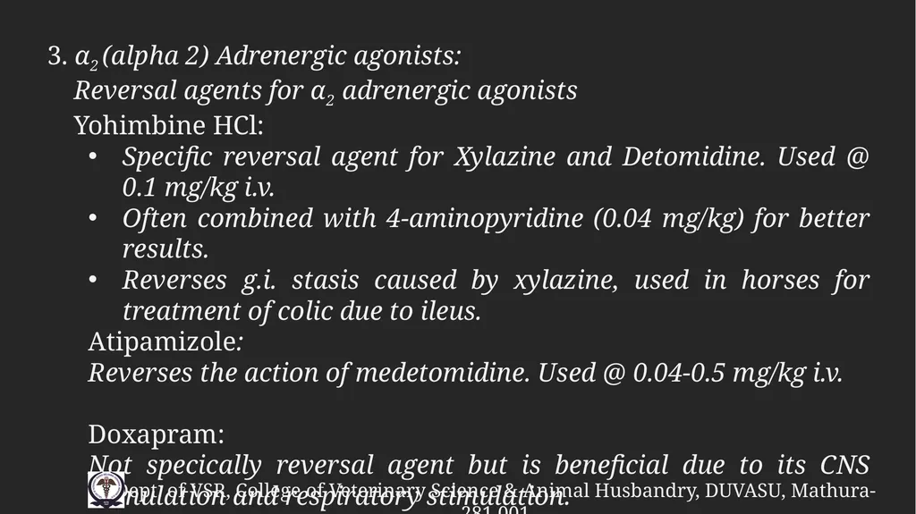 PreAnaesthetic medications Gulshan Kumar MVSc, PhD - slide 33 of 47
