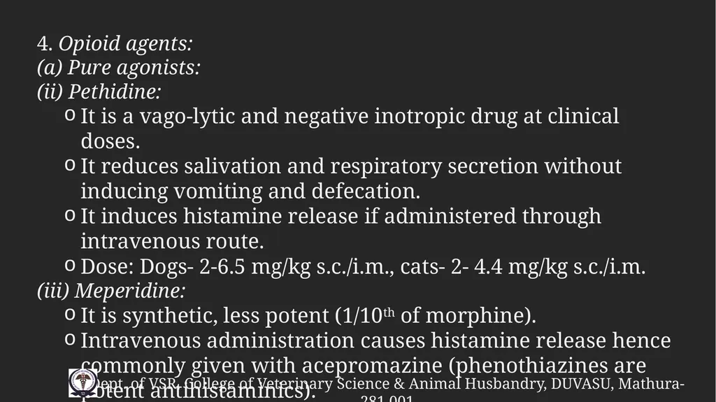 PreAnaesthetic medications Gulshan Kumar MVSc, PhD - slide 40 of 47