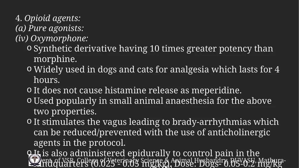 PreAnaesthetic medications Gulshan Kumar MVSc, PhD - slide 41 of 47