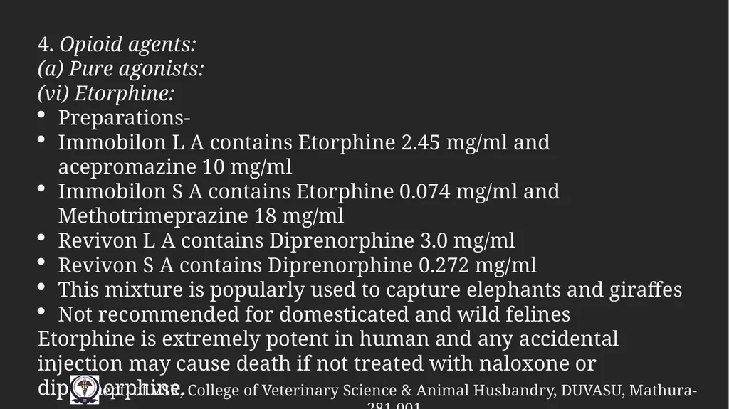 PreAnaesthetic medications Gulshan Kumar MVSc, PhD - slide 44 of 47