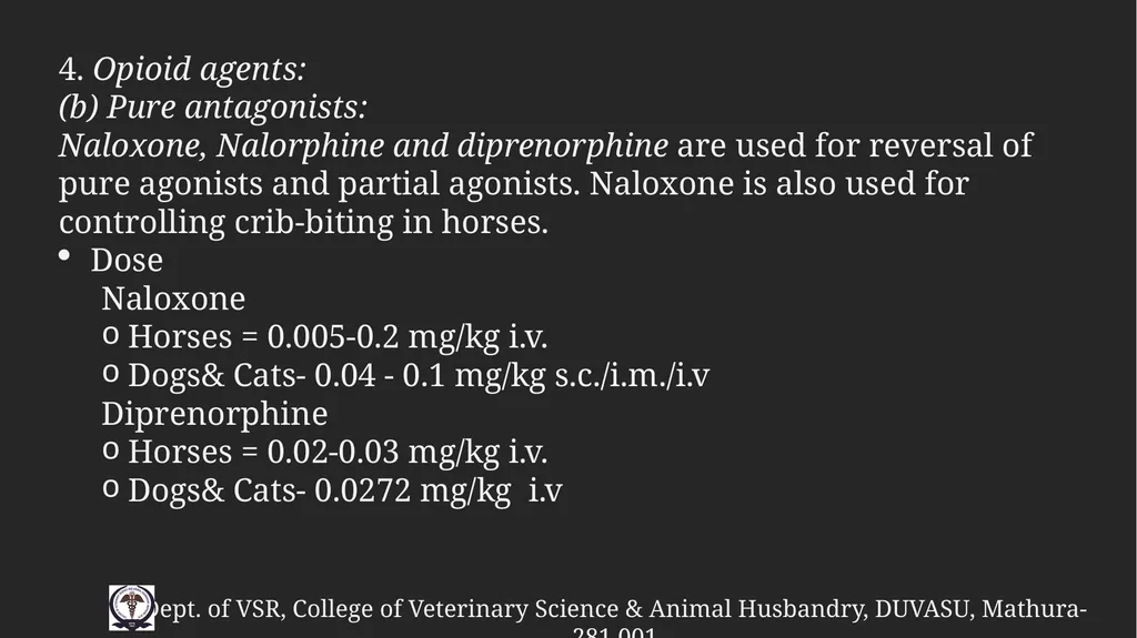 PreAnaesthetic medications Gulshan Kumar MVSc, PhD - slide 47 of 47