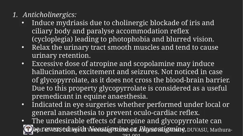PreAnaesthetic medications Gulshan Kumar MVSc, PhD - slide 7 of 47