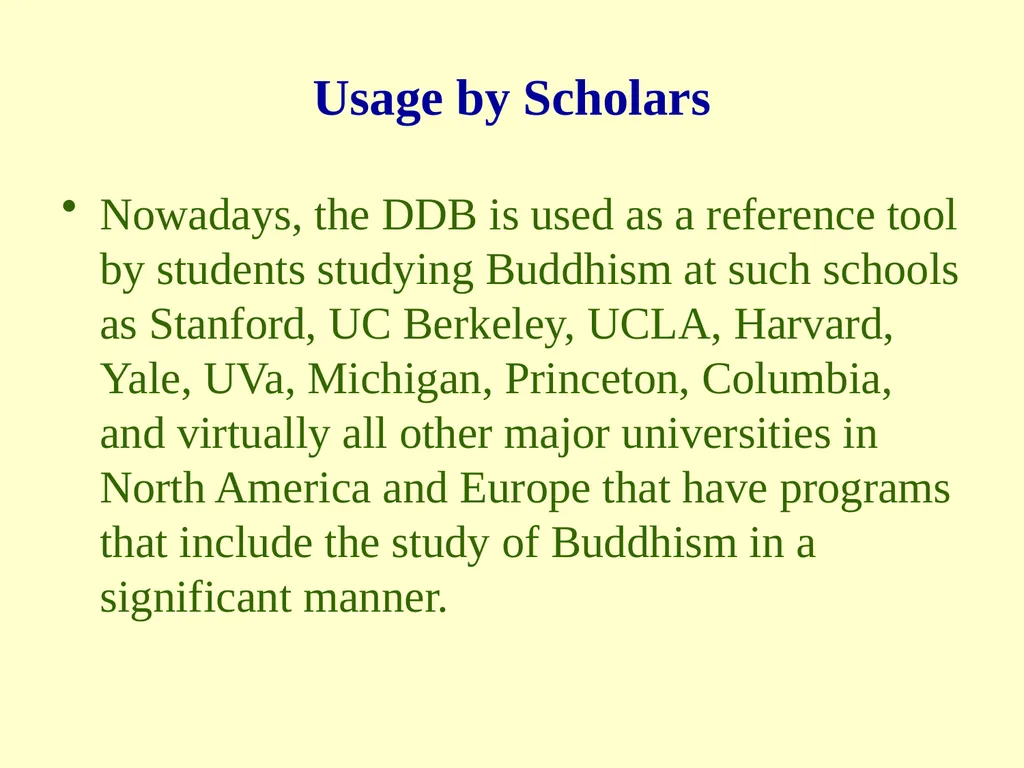 The Digital Dictionary of Buddhism [DDB]: A Model - slide 8 of 20