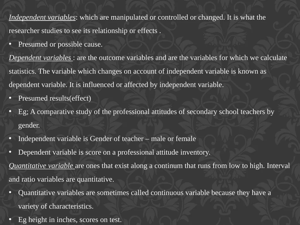 Research Variable Variable is a concept that - slide 3 of 12