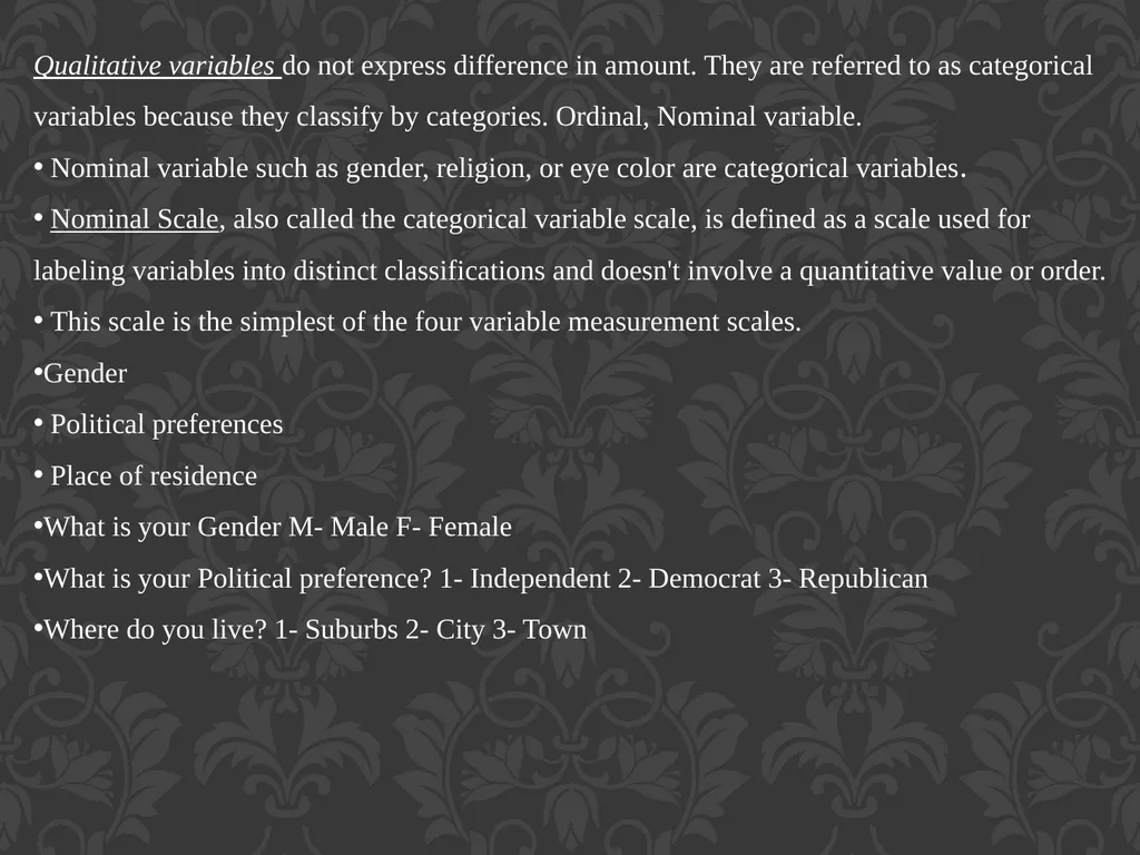 Research Variable Variable is a concept that - slide 4 of 12