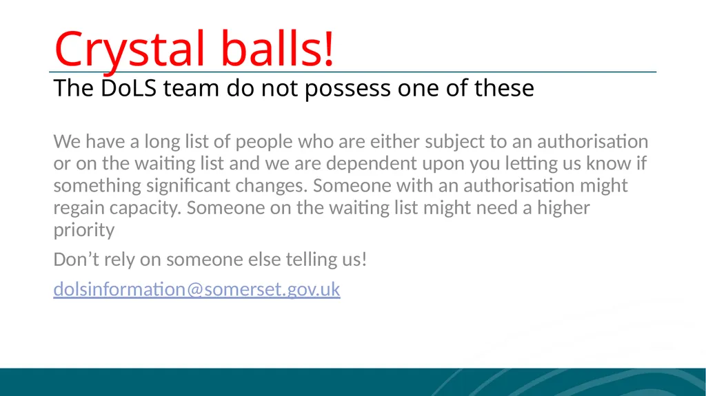 Mental Capacity drop-in session for care providers - slide 7 of 21